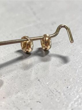 14K Gold Tone Hoop Earrings (Pair)